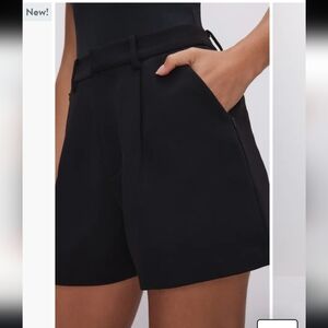 Good American High Waist Trouser Shorts 24" Waist / 13" Rise / 4" Inseam $149